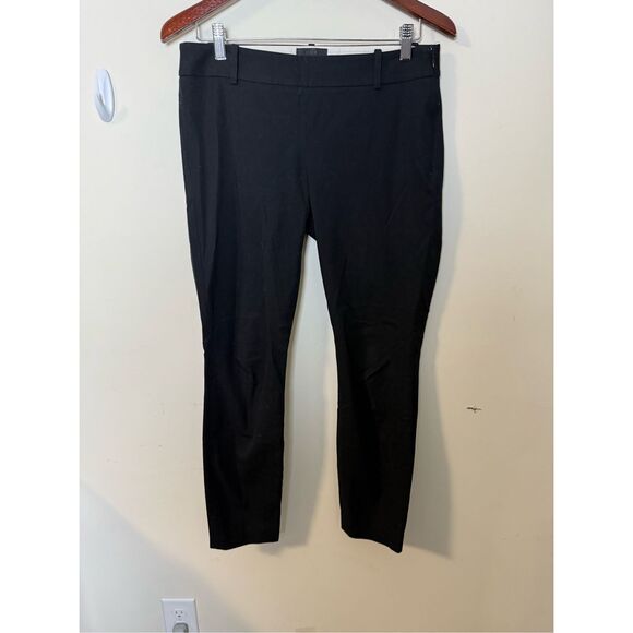J Crew Minnie Pants in Stretch Twill Black 4 Tall - Picture 1 of 3
